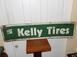 Vintage Kelly Springfield Tiires Double Sided Sign - $4,667.30 MXN
