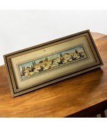 Vintage Persian Pianting Miniature Knights Scene On Bone in a Khatam Fra... - $133.74 CAD