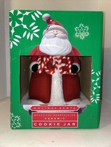 Certified International SANTA Cookie Jar Candy Cane Stephanie Stouffer 1... - $34.64
