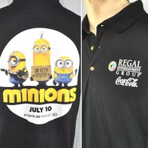 Minions Movie Theater Employee L Polo Shirt Large Mens 2015 Regal Real 3... - $28.86