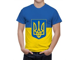 Ukraine Слава Україні! Героям Слава! Flag Shirt,Coat Of Arms, Patriotic Heritage - £25.57 GBP