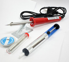 UL 5 pc Iron Soldering Pencil Gun Set Desoldering Electric Welding Solder 30W - £12.97 GBP