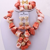 Dudo Trendy Nigerian Jewelry Set For Women Necklace Set Earrings Bracelet Jewell - £175.01 GBP