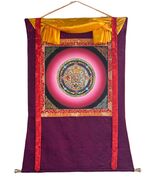 RAINBOW KALACHAKRA MANDALA  ORIGINAL TIBETAN THANGKA PAINTING WITH SILK ... - €160,65 EUR