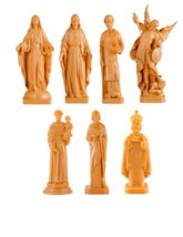 Set of 7 Statues: Jesus, Mary &amp; Saints Joseph Michael Jude Anthony Infant Prague - £15.73 GBP