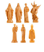 Set of 7 Statues: Jesus, Mary & Saints Joseph Michael Jude Anthony Infant Prague - $19.99