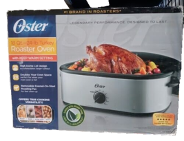 Oster 18 Quarts Roaster Oven 24lbs Turkey High Dome Self Basting Lid with Window - £60.28 GBP