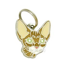 Cat name ID Tag,  Devon rex, Personalized, Engraved, Handmade, Charm - $20.23+