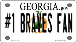 Number 1 Braves Fan Georgia Novelty Mini Metal License Plate Tag - $14.95