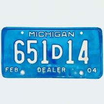 2004 United States Michigan Base Dealer License Plate 651D14 - $16.25 CAD