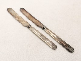 Lot of 2 Antique Silver Plate Butter Knives, William Rogers &amp; Son, SLVR-09 - $14.65