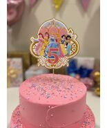 Personalized Disney Princess Cake Topper, Custom Name Age Birthday Decor... - $12.00