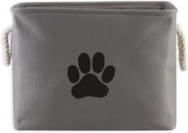 Medium Rectangular Collapsible Bin, Gray From The Bone Dry Pet Storage - £32.01 GBP