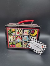 Vintage Mary Engelbreit Lunch Box Tin Checkered Red Cherries 1999 - $15.00