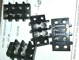 VINTAGE QTY-4 Kulka 601-Y-2 MOLDED BAKELITE Terminal Block 2 POS  Onan 3... - $9.74