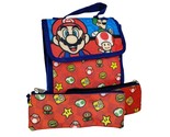 Nintendo 2018 Super Mario Insulated Lunch Bag and Pencil Pouch Holders 3... - $14.86