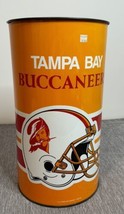 Vintage Tampa Bay Buccaneers Trash Can Metal 1991 PK Products NFL Creamsicle - £78.15 GBP