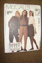 McCall&#39;s Pattern #5066 - Misses&#39; Lined Vest, Tops, Pants, &amp; Shorts Size ... - $4.00