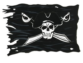 Decal Vinyl Sticker Pirate Skull &amp; Cross Swords Flag - Printed Vinyl Dec... - $6.95+