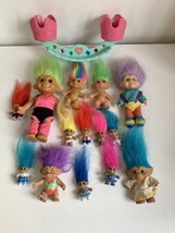 Lot 15 VTG 80s 90s  Trolls Dolls USA Mini Treasure Teeter Totter Bundle ... - £37.02 GBP