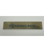 Vintage Grabill Bank 6&quot; Gold Tone Metal Ruler Fort Wayne Indiana 1990&#39;s - $159.33 MXN