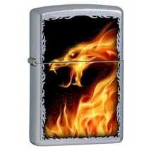 Zippo Lighter - Fire Dragon Street Chrome - 854053 - $25.16