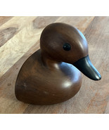 1 Vintage Heavy Chalkware Brown Duck Head Bookend  6&quot; Tall - $14.00
