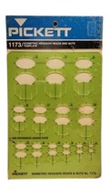 1 Pickett 1173 Isometric Hexagon Heads &amp; Nuts Professional Drafting Temp... - $7.91