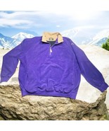 Straight Down Pullover Mens XL Purple Wolfert’s Roost 1/4 Zip Fleece Lon... - $460.56 MXN