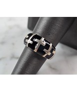 Womens Vintage Estate Sterling Silver Modernist Onyx Cross Ring 5.7g E4971 - $920.67 MXN Womens Vintage Estate Sterling Silver Modernist Onyx Cross Ring 5.7g E4971 - $920.67 MXN