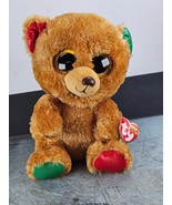 2017 TY Beanie Boos Bella the Christmas Teddy Bear w/Candy Cane and Glit... - £7.70 GBP