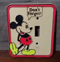 Vintage Mickey Mouse Light Switch Cover “Don’t Forget!” Walt Disney Productions - £13.34 GBP