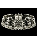 Clear Cut Glass Personal Ashtray, Trinket Dish, Pin Tray, Stars Bars &amp; B... - $20.07 CAD