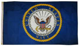 3x5 USN US United States Navy Emblem 3&#39;x5&#39; Premium Quality Polyester Fla... - $17.99