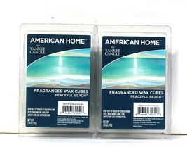 2 Packs American Home By Yankee Candle 2.6 Oz Peaceful Beach 6 Count Wax Cubes - £11.25 GBP
