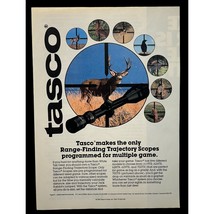 Tasco Trajectory Scopes Vintage Print Ad 80s Range Finding Hunting - $10.49