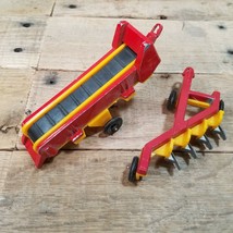 Yellow Red Farm tractor Implements Made In Hong Kong - £15.78 GBP