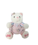 Vintage 1998 Play By Play Bear Plush Pink Dress Lace Bow Stuffed Animal ... - €27,27 EUR