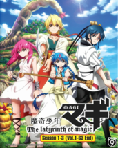 Anime DVD Magi The Labyrinth Of Magic Season 1-3 Vol.1-63 End English Subtitle  - £31.42 GBP