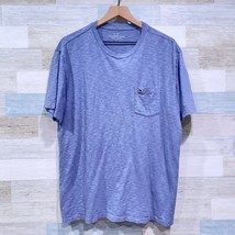 Vineyard Vines Slub Knit Short Sleeve Pocket T Shirt Blue Cotton Mens Large - $24.74
