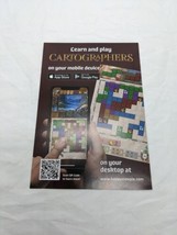 Thunder Works Games Learn And Play Cartographers Flyer Sheet 5&quot; X 7&quot; - £19.77 GBP