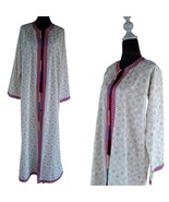 White wedding Moroccan Kaftan with Colorful embroidery - Kimono Style Abaya - £173.38 GBP
