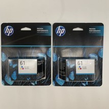 HP 61 Color Ink Cartridge Sealed Hewlett Packard Lot 2 EXP Feb &amp; July 2024 - $30.00