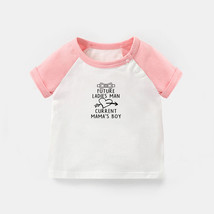 Future Ladies Man Current Mama&#39;s Boy Newborn Baby T-shirts Toddler Graphic Tee - £9.30 GBP