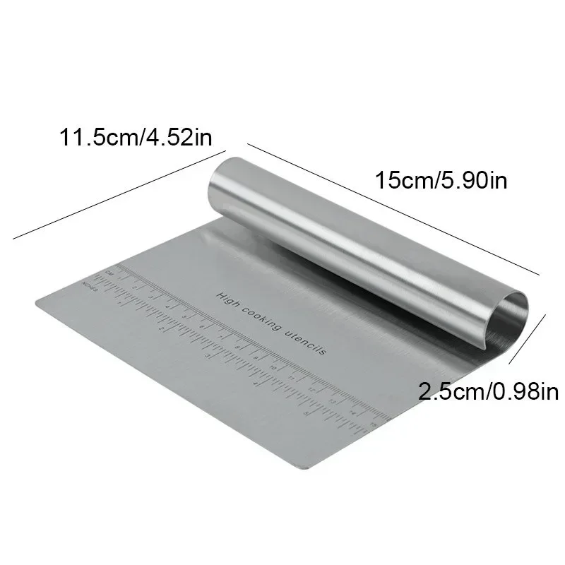 1 pcs Stainless Steel Cake Scraper Pastry - £12.51 GBP