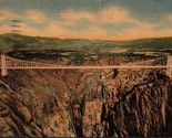 Panorama of Royal Gorge From South Rim Observation Pavilion CO Postcard ... - $4.99