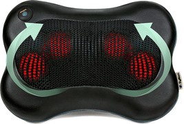 Shiatsu Back &amp; Neck Massager 3D Kneading Deep Tissue Massage Pillow W Heat NEW - £43.30 GBP