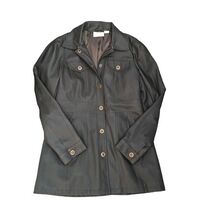 Maeve by Anthropologie Faux Leather Jacket Size 2 Dark Olive Green - €25,52 EUR
