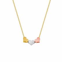 Three Heart Necklace,Heart Necklace,Three Hearts,Gift for Her,Dainty Nec... - £18.77 GBP