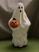Vintage 9.5&quot; Plastic Blow Mold Halloween Ghost Pathway Topper Light Empire 1995 - £23.80 GBP